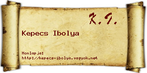 Kepecs Ibolya névjegykártya